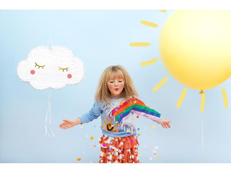 Partydeco Pinata Wolke, 50 x 32 x 9 cm, Weiss, 1 Stück