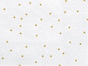 Partydeco Papierservietten Punkte 33 cm x 33 cm, 20 Stück, Weiss