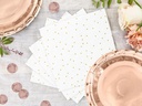 Partydeco Papierservietten Punkte 33 cm x 33 cm, 20 Stück, Weiss