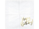Partydeco Papierservietten Happy Birthday 33 cm x 33 cm, 20 Stück