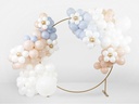 Partydeco Luftballon Set Blumen 40-50 cm, Gold/Weiss