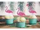 Partydeco Kuchen-Topper Aloha Flamingos 6 Stück, Pink