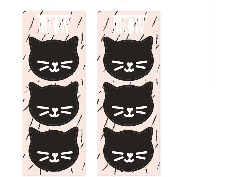 Partydeco Geschenktüte Cat 6 Stück, Rosa
