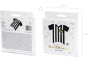 Partydeco Geschenkschachtel Fussballtrikot 6 Stück, Schwarz/Weiss