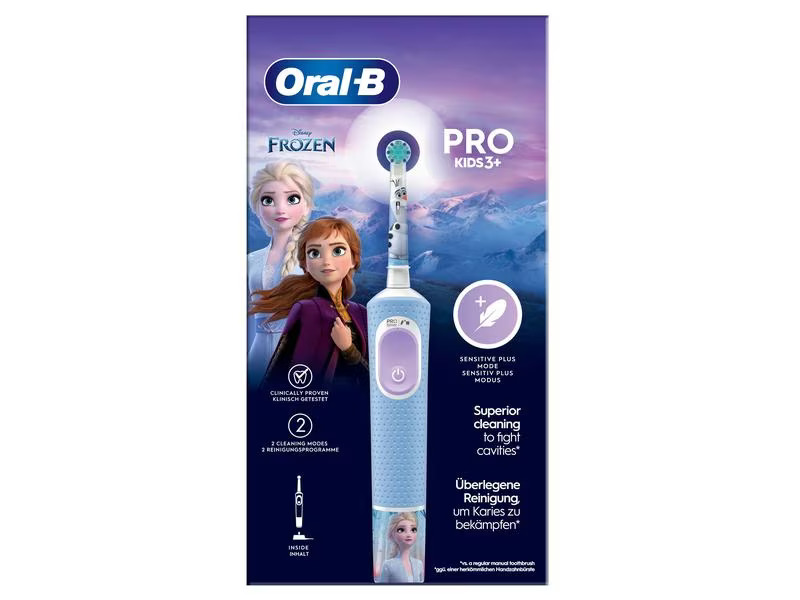 Oral-B Rotationszahnbürste Vitality Pro Kids Frozen Hellblau