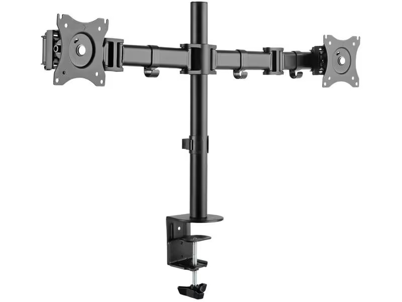 Ultradesk Tischhalterung Skeleton Double bis 16 kg – Schwarz matt