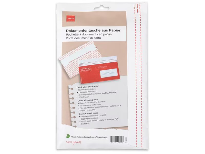 ELCO Dokumententasche C5/6 Fenster rechts 20 Stück