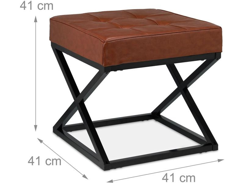 relaxdays Hocker Braun/Schwarz