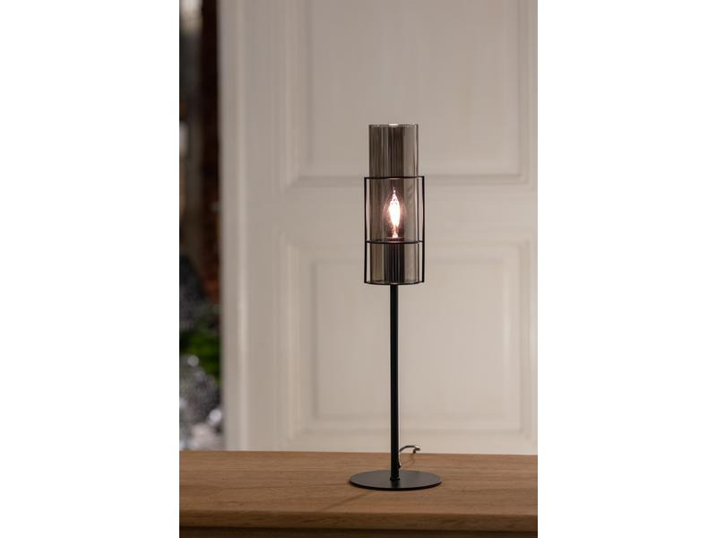 Markslöjd Tischleuchte Tubo 1L, E14, 50 cm, Schwarz/Smoke