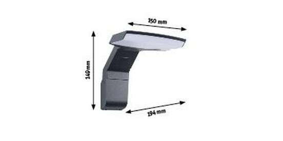 Paulmann Wandleuchte Zerena, 3000K, 10W, Anthrazit