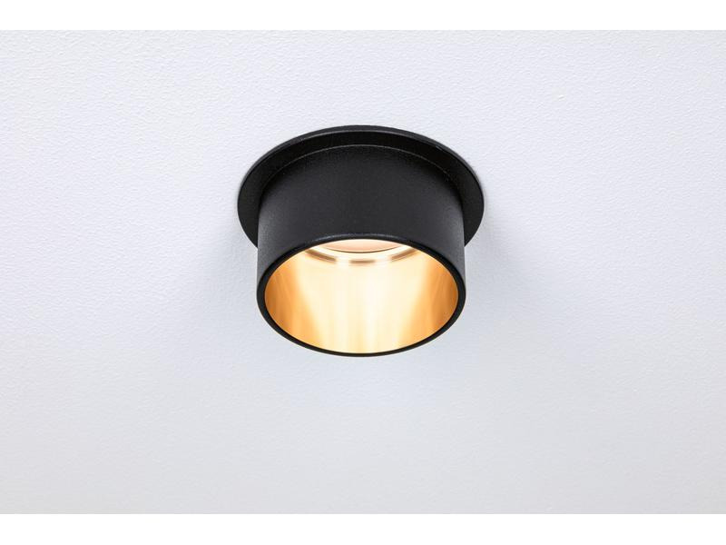 Paulmann Einbauspot LED Gil Coin Set, 3 x 6W, 2700K, Schwarz/Gold