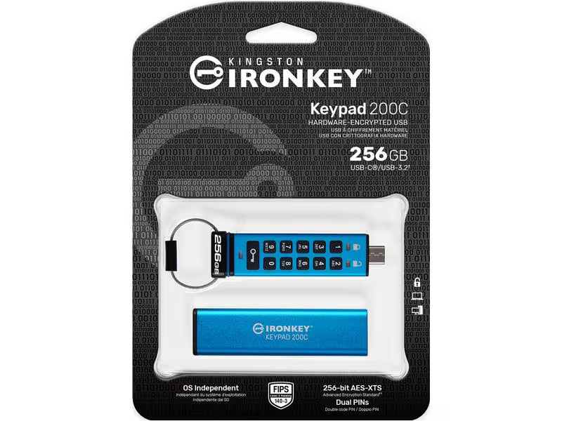Kingston USB-Stick IronKey Keypad 200C 256 GB