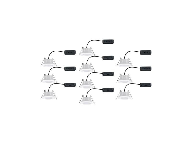 Paulmann Einbauspot LED Calla Basisset, 10 x 5.2W, 4000K, Weiss