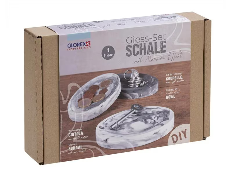Glorex Modellier-Set Schale mit Marmor-Effekt