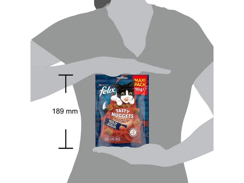 Felix Katzen-Snack Tasty Nuggets Rind mit Lamm, 180 g