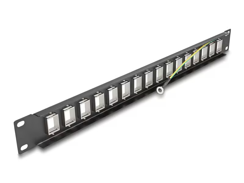 Delock Patchpanel Keystone 16 Port 1 HE 19 Rack