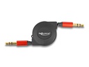 Delock Audio-Kabel aufrollbar 3.5 mm Klinke - 3.5 mm Klinke 0.9 m