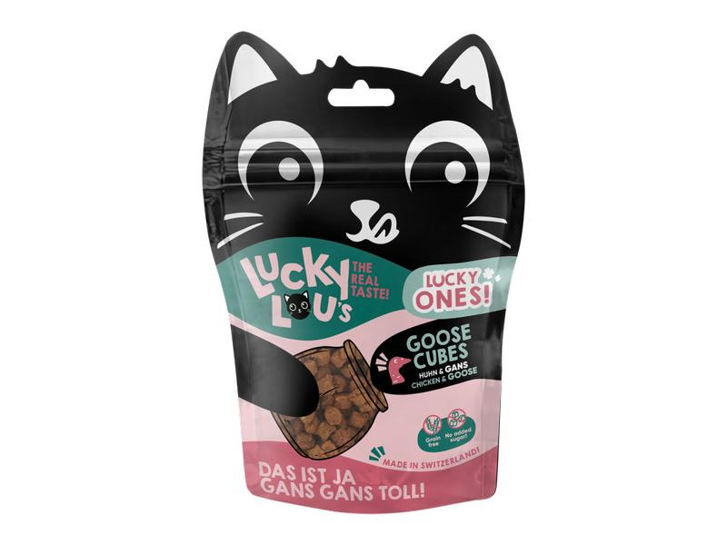Lucky Lou Katzen-Snack Lucky Ones Cubes Huhn &amp; Gans, 8 x 80 g