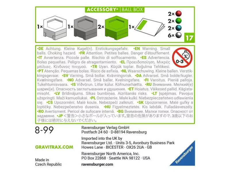 Ravensburger Kugelbahn Zubehör GraviTrax Accessory Ball Box
