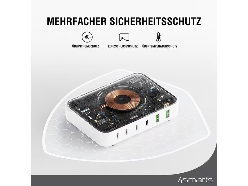 4smarts 7in1 GaN Ladestation Schwarz