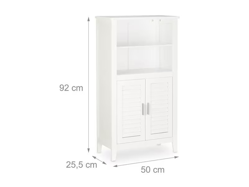 relaxdays Badezimmerregal 92 x 50 x 25.5 cm, Weiss