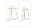 relaxdays Beistelltisch 2er Set, Braun/Weiss