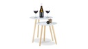 relaxdays Beistelltisch 2er Set, Braun/Weiss