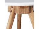 relaxdays Beistelltisch 3er Set, Braun/Weiss