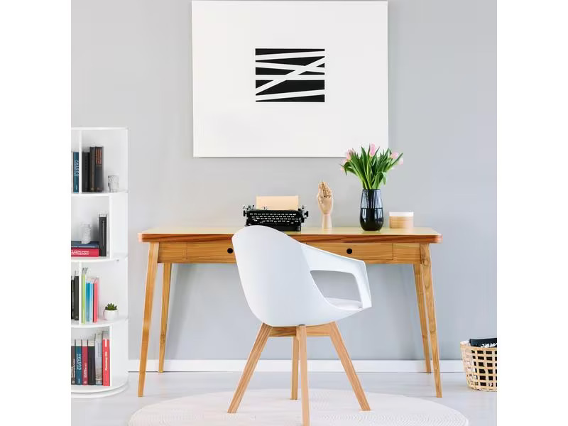 relaxdays Drehbares Bücherregal 138 x 50 cm, Weiss
