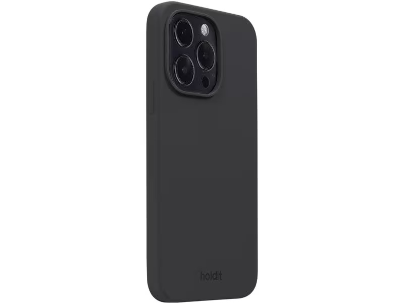 Holdit Back Cover Silicone iPhone 15 Pro Schwarz