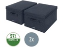 Leitz Faltbox Fabric Dunkelgrau, 2er Pack