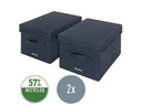 Leitz Faltbox Fabric Dunkelgrau, 2er Pack