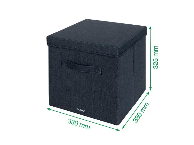 Leitz Faltbox Fabric Dunkelgrau/Grau, 2er Pack