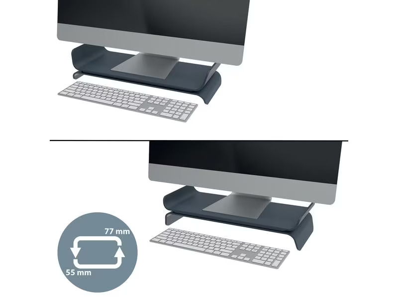 Leitz Monitor Erhöhung Ergo Dunkelgrau