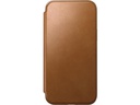 Nomad Book Cover Modern Leather Folio iPhone 15 Pro Max Beige
