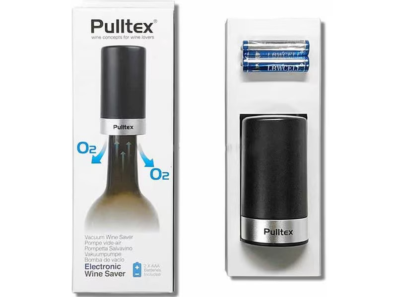 Pulltex Weinflaschenverschluss VACUUM WINE SAVER Schwarz