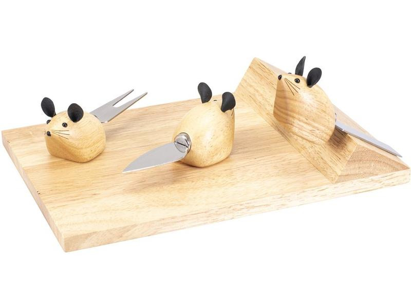 Kadastar Servierplatte Mouse 4 Stück, Gummibaum