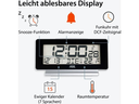 ADE Digitalwecker Temperatur-&amp; Datumsanzeige