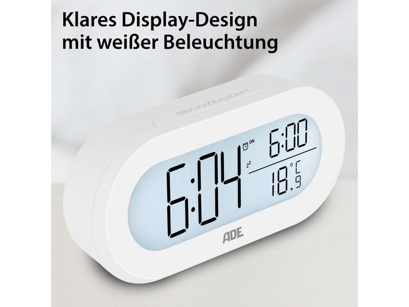 ADE Digitalwecker Weiss