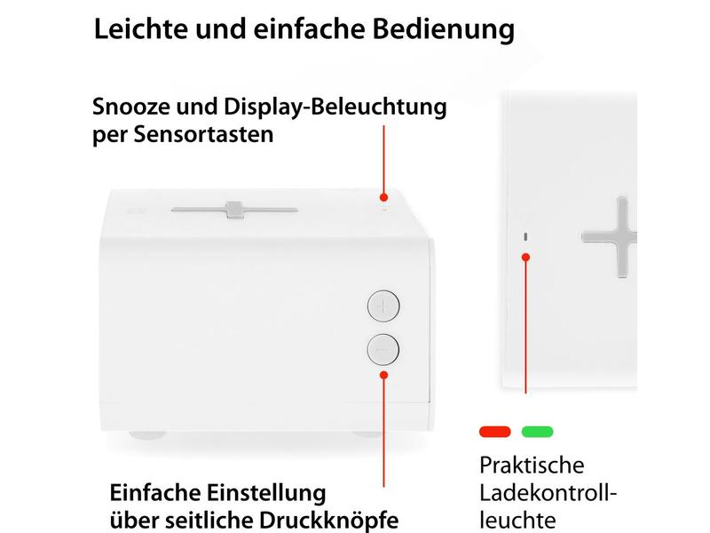 ADE Digitalwecker mit Temperaturanzeige