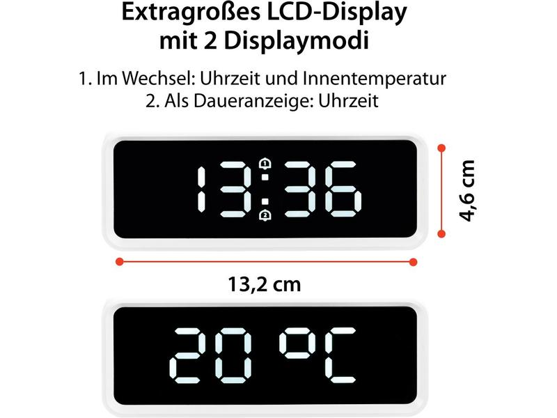 ADE Digitalwecker mit Temperaturanzeige