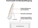 ADE Funk-Wanduhr Hellbraun/Weiss