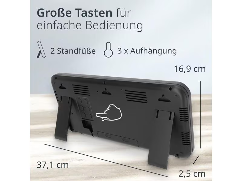 ADE Funkuhr Schwarz