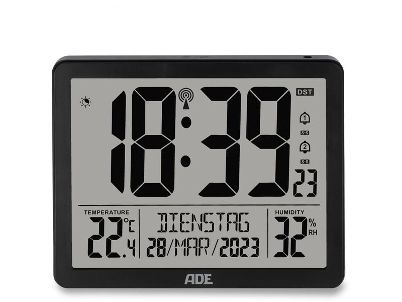 ADE Wanduhr XL, Schwarz/Weiss