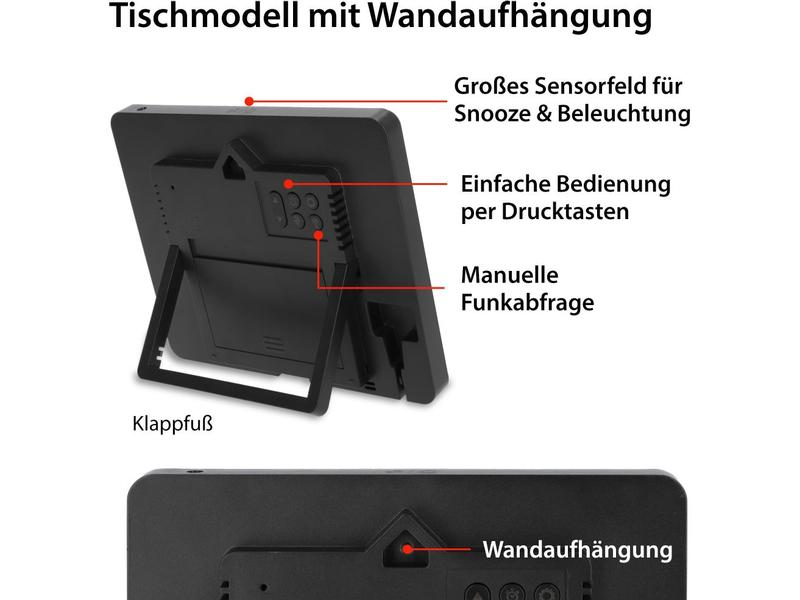 ADE Wanduhr XL, Schwarz/Weiss