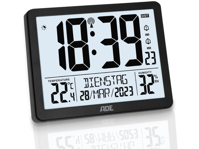 ADE Wanduhr XL, Schwarz/Weiss