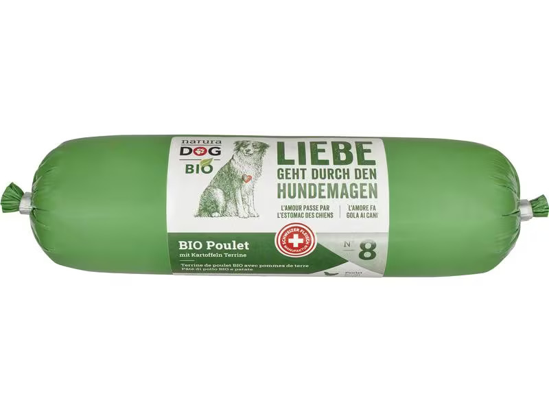 naturaDog Nassfutter Bio Poulet mit Kartoffel Terrine Multi, 20 x 400g