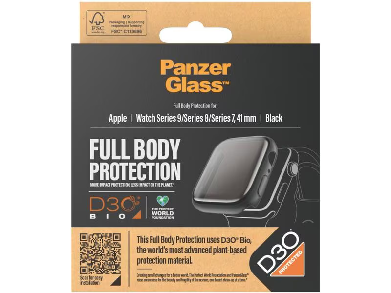 Panzerglass Full Body Apple Watch 2023 Series 9 41 mm Schwarz