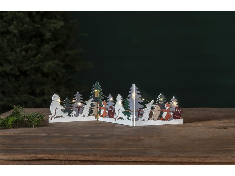 Star Trading Tischdeko Forest Friends, 48 cm, Mehrfarbig