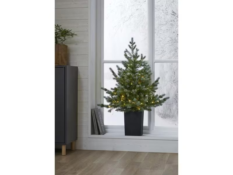 Star Trading Weihnachtsbaum LED Greyland M, 80 LEDs, 95 cm, Grün